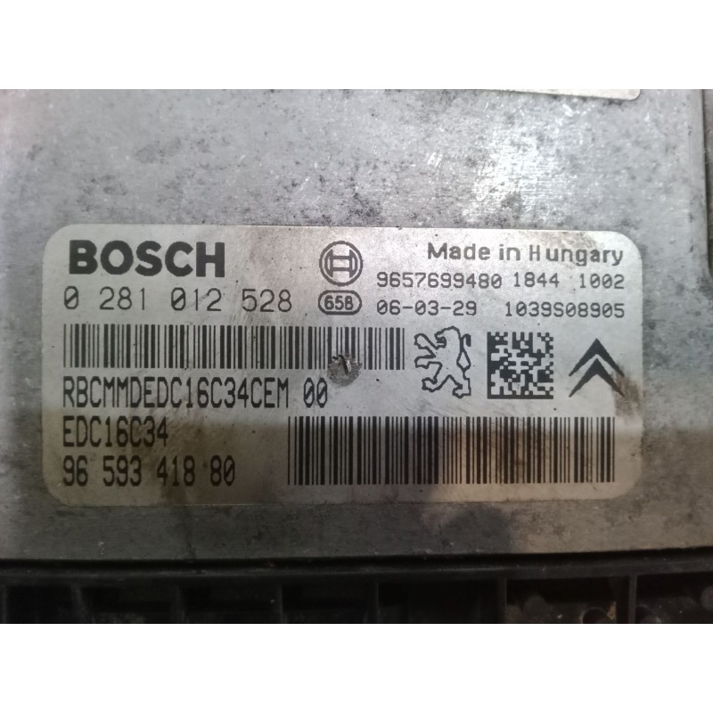 Recambio de centralita motor uce para peugeot 206 hatchback (2a/c) 1.4 hdi eco 70 referencia OEM IAM 9659341880 EDC16C34 0281012