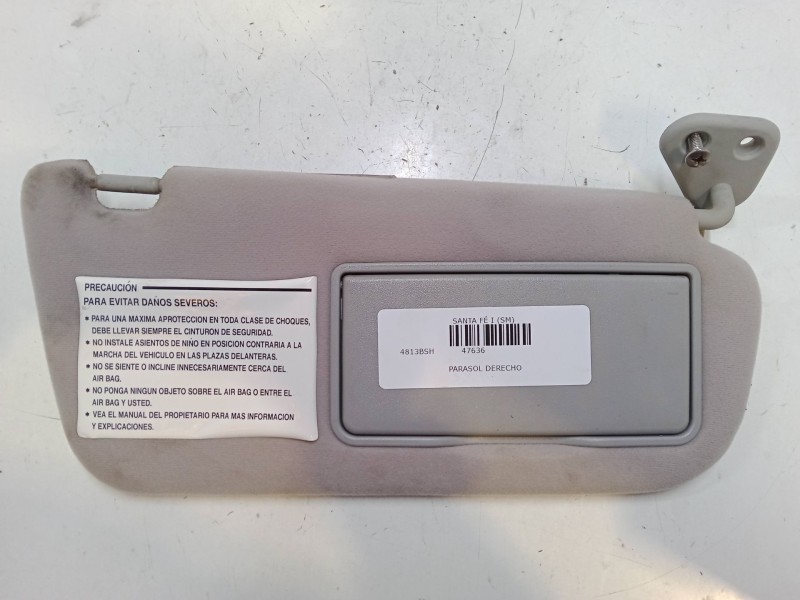 Recambio de parasol derecho para hyundai santa fé i (sm) 2.0 crdi referencia OEM IAM   