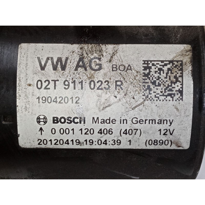 Recambio de motor arranque para volkswagen polo v (6r1, 6c1) 1.2 tsi referencia OEM IAM 02T911023R  0001120406