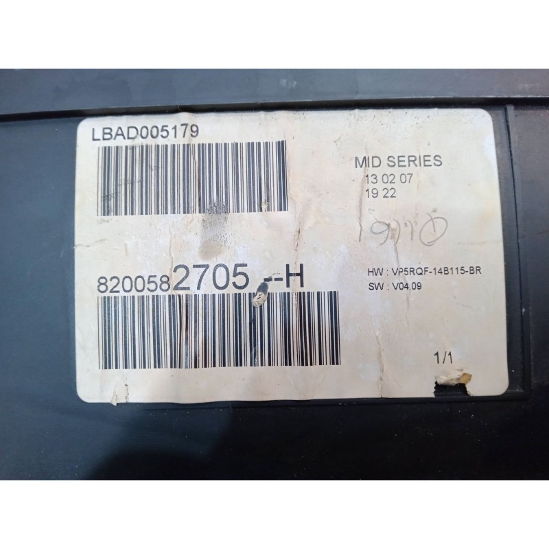 Recambio de cuadro instrumentos para renault clio iii (br0/1, cr0/1) 1.5 dci (c/br0g, c/br1g) referencia OEM IAM 8200582705H  