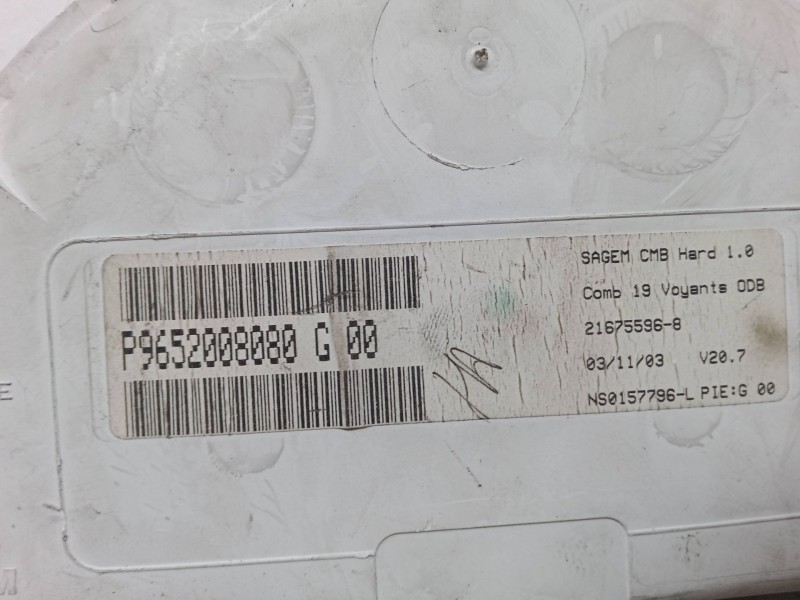 Recambio de cuadro instrumentos para citroën c2 (jm_) 1.6 referencia OEM IAM P9652008080G00  21675596-8