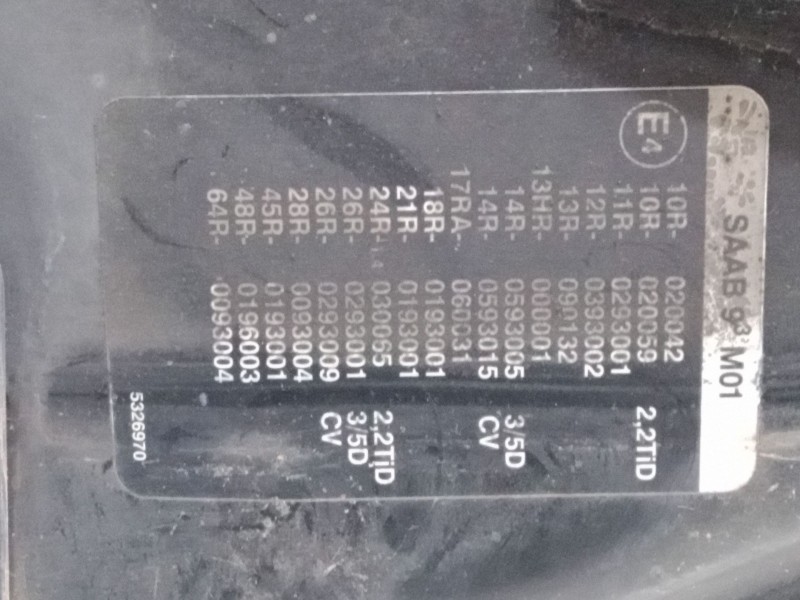 Recambio de capo para saab 9-3 (ys3d) 2.0 turbo referencia OEM IAM   