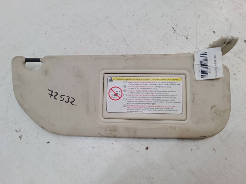 Recambio de parasol derecho para citroën c4 i (lc_) 1.6 16v referencia OEM IAM    Recambio de parasol derecho para citroën c4 i (lc_) 1.6 16v referencia OEM IAM