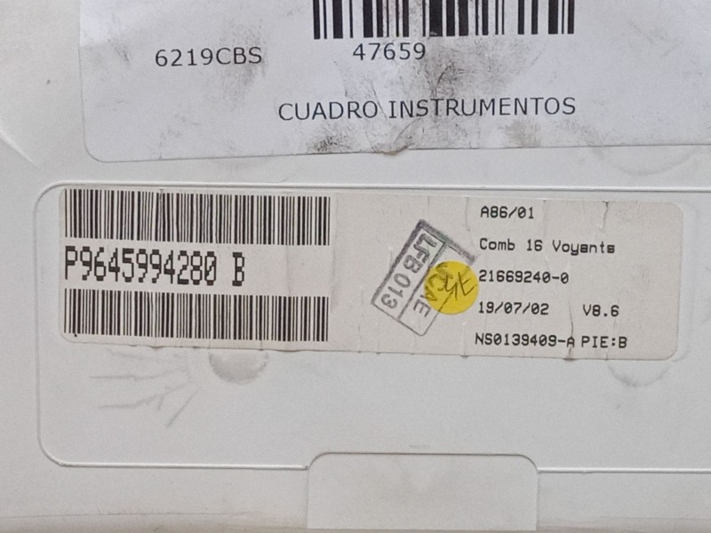 Recambio de cuadro instrumentos para citroën c3 i (fc_, fn_) 1.4 hdi referencia OEM IAM 9645994280B  