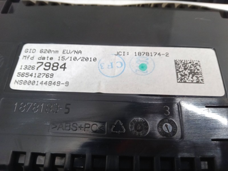 Recambio de pantalla interior reloj para opel astra j (p10) 1.6 (68) referencia OEM IAM 13267984  565412769