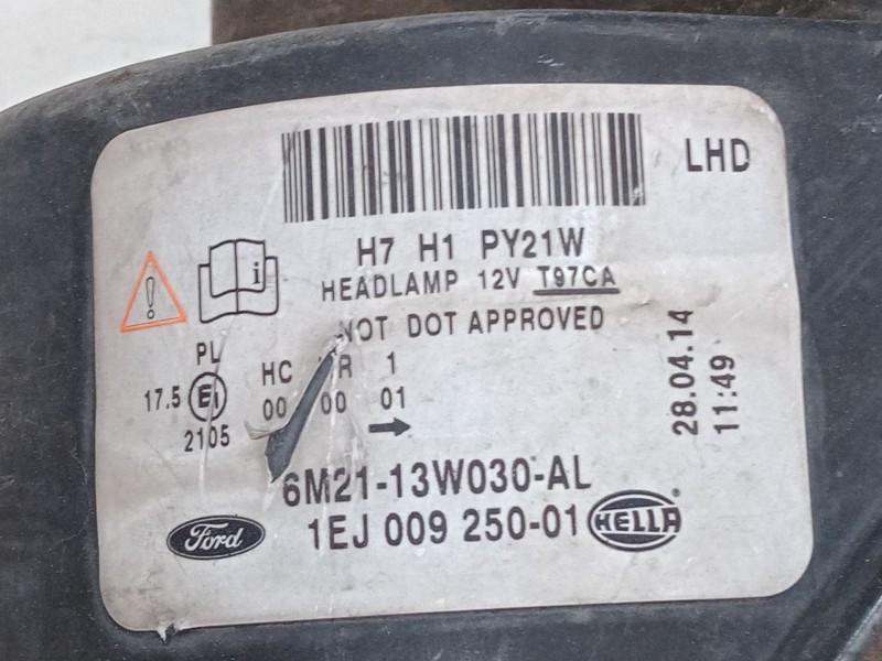 Recambio de faro izquierdo para ford galaxy ii (wa6) 2.0 tdci referencia OEM IAM 6M2113W030AL  1EJ00925001