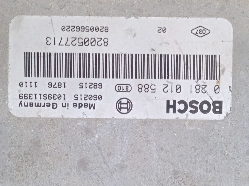 Recambio de centralita motor uce para renault laguna ii (bg0/1_) 1.9 dci (bg1a, bg1w, bg0g) referencia OEM IAM 0281012588 820052