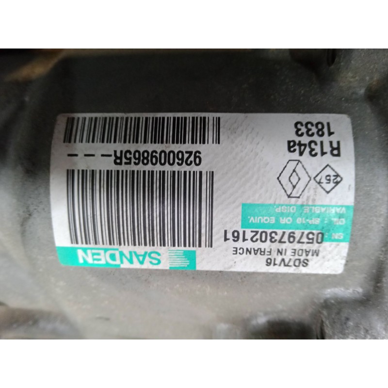 Recambio de compresor a/a para nissan qashqai / qashqai +2 i (j10, nj10, jj10e) 1.5 dci referencia OEM IAM 926009865R  SD7V16183