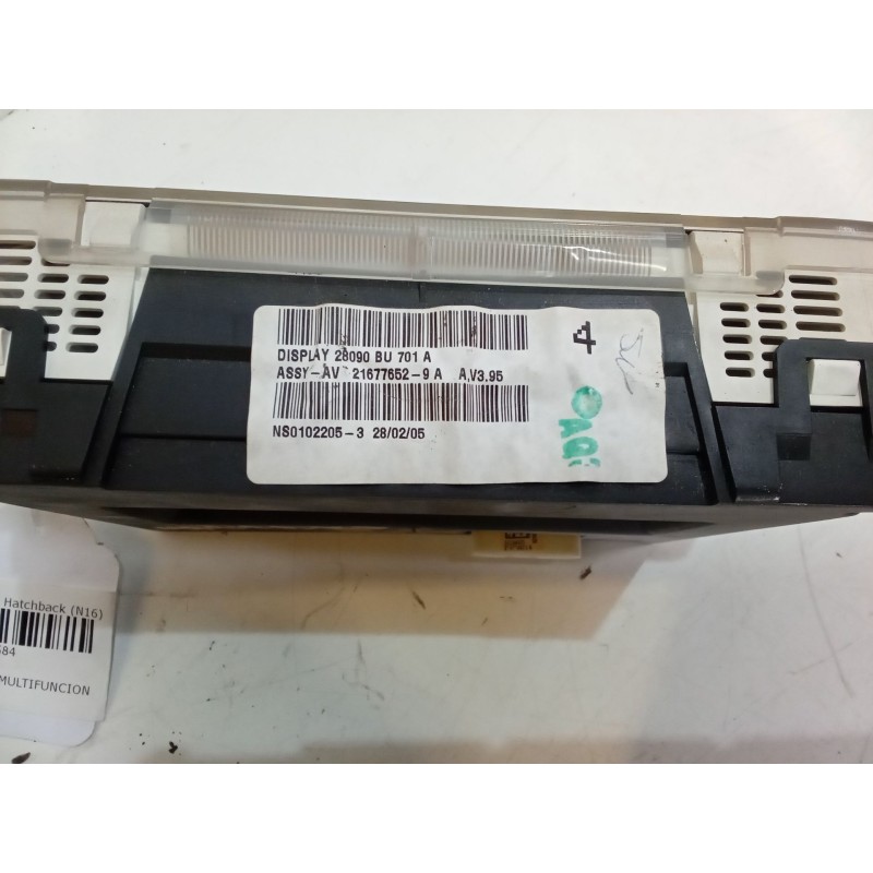 Recambio de pantalla multifuncion para nissan almera ii hatchback (n16) 2.2 dci referencia OEM IAM 28090BU701A28090BU701A  21677
