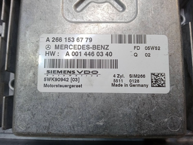 Recambio de centralita motor uce para mercedes-benz clase b sports tourer (w245) b 150 (245.231) referencia OEM IAM A2661536779 
