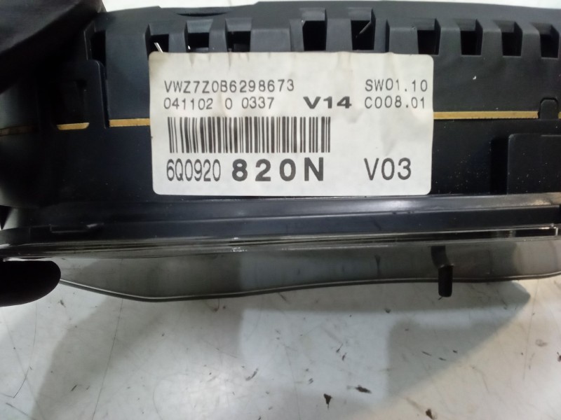 Recambio de cuadro instrumentos para volkswagen polo (9n_, 9a_) 1.2 12v referencia OEM IAM 6Q0920820N  110080125021A