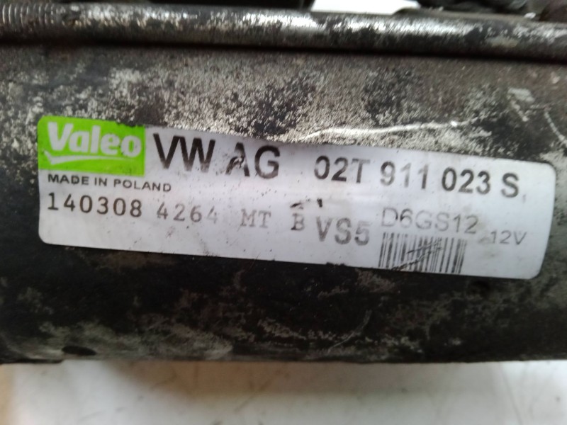 Recambio de motor arranque para seat ibiza iii (6l1) 1.2 12v referencia OEM IAM AG02T911023S  D6GS12