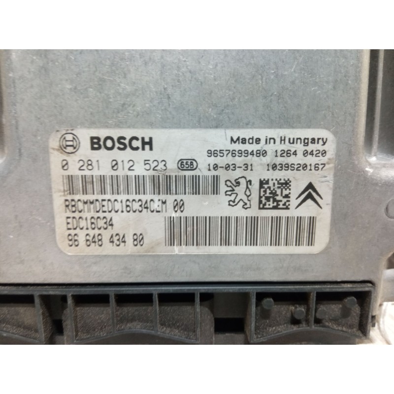 Recambio de centralita motor uce para peugeot 207/207+ (wa_, wc_) 1.4 hdi referencia OEM IAM 96576994809664843480 EDC16C34 02810