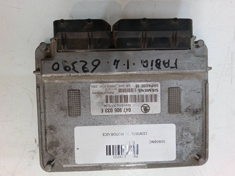 Recambio de centralita motor uce para skoda fabia i (6y2) 1.4 referencia OEM IAM 047906033E  5WP4420210