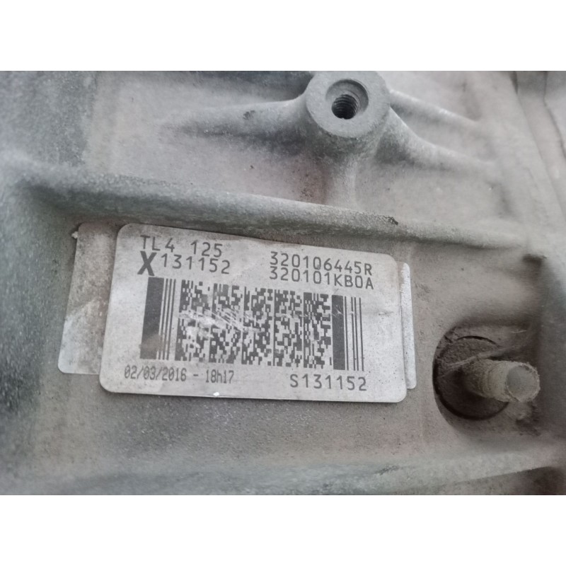 Recambio de caja de cambios manual 6 velocidades para nissan juke (f15) 1.5 dci referencia OEM IAM TL4125  320106445R Recambio de caja de cambios manual 6 velocidades para nissan juke (f15) 1.5 dci referencia OEM IAM TL4125  320106445R