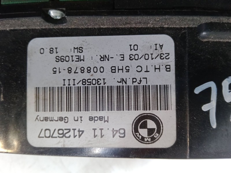 Recambio de mando climatizador para bmw 3 compact (e46) 320 td referencia OEM IAM 64114126707  5HB00887815