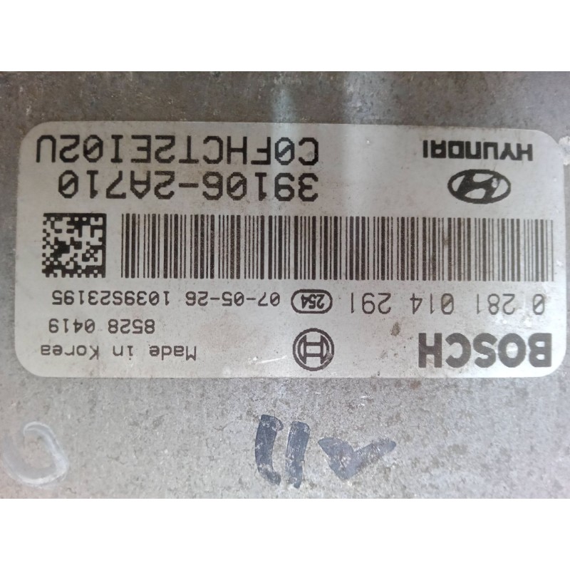 Recambio de centralita motor uce para hyundai i30 (fd) 1.6 crdi referencia OEM IAM 0281014291 C0FHCT2EI02U 39106-2A710