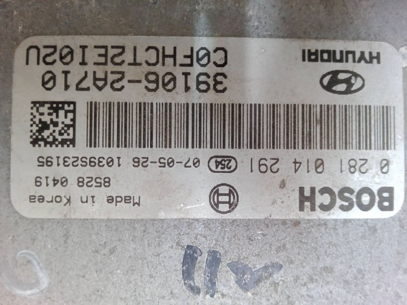 Recambio de centralita motor uce para hyundai i30 (fd) 1.6 crdi referencia OEM IAM 0281014291 C0FHCT2EI02U 39106-2A710