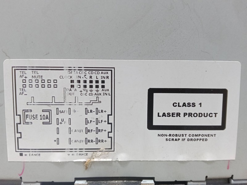 Recambio de radio cd para skoda roomster (5j7) 1.4 tdi referencia OEM IAM CKR013941 SKZ7Z3F0008071 VP68BF-18C815-AE