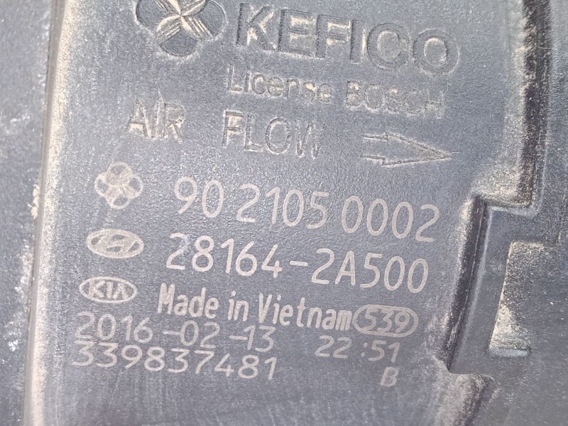 Recambio de caudalimetro para kia rio iii (ub) 1.1 crdi referencia OEM IAM 9021050002.28164-2A500  