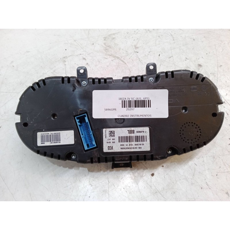 Recambio de cuadro instrumentos para seat ibiza iv sc (6j1, 6p5) 1.9 tdi referencia OEM IAM 6J0920800L  A2C53311201