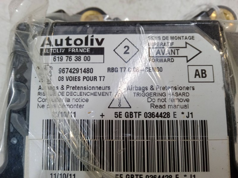 Recambio de centralita airbag para peugeot 308 i (4a_, 4c_) 1.6 hdi referencia OEM IAM 9674291480 RGBT7C08CEM00 619763800 Recambio de centralita airbag para peugeot 308 i (4a_, 4c_) 1.6 hdi referencia OEM IAM 9674291480 RGBT7C08CEM00 619763800