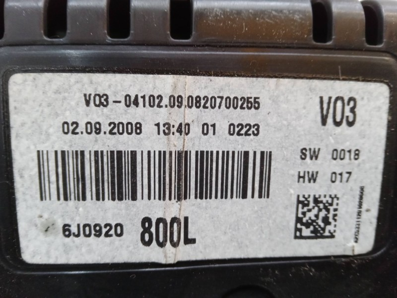 Recambio de cuadro instrumentos para seat ibiza iv sc (6j1, 6p5) 1.9 tdi referencia OEM IAM 6J0920800L  A2C53311201