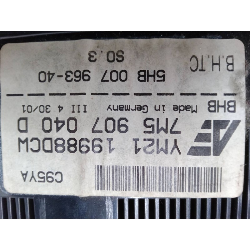 Recambio de mando climatizador para ford galaxy i (wgr) 2.0 i referencia OEM IAM 7M5907040D 5HB00796340 YM2119988DCW