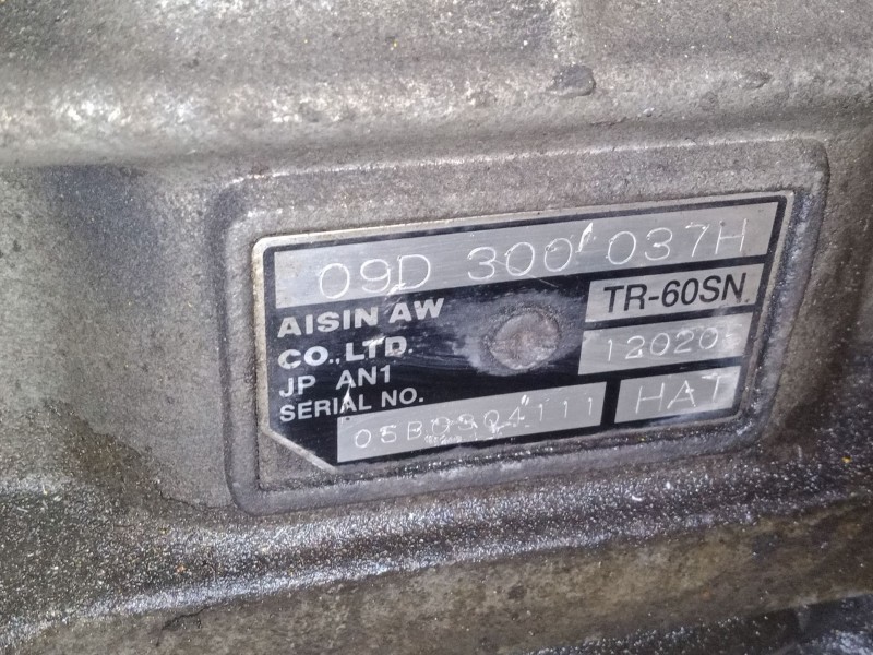 Recambio de caja de cambios automatica para porsche cayenne (9pa) turbo 4.5 referencia OEM IAM 09D300037H  TR60SN