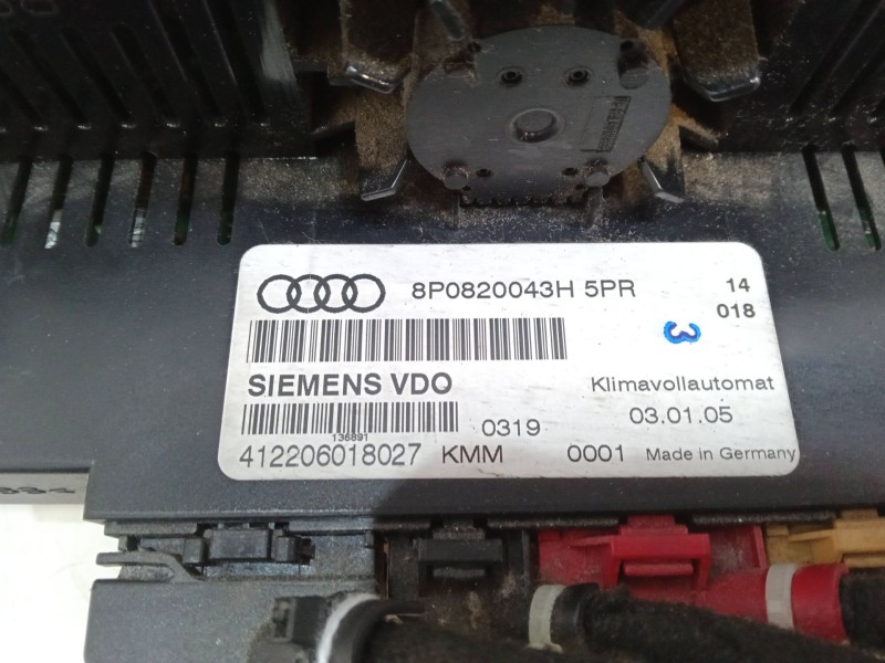Recambio de mando climatizador para audi a3 (8p1) 1.9 tdi referencia OEM IAM 8P0820043H5PR  412206018027