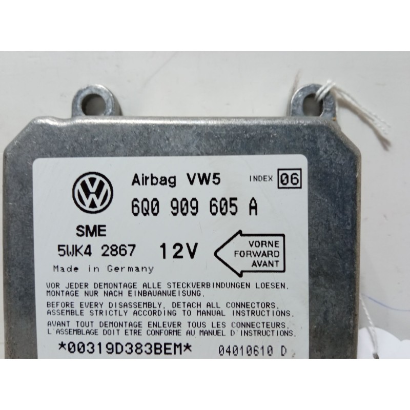 Recambio de centralita airbag para volkswagen new beetle (9c1, 1c1) 1.9 tdi referencia OEM IAM 6Q0909605A  5WK42867