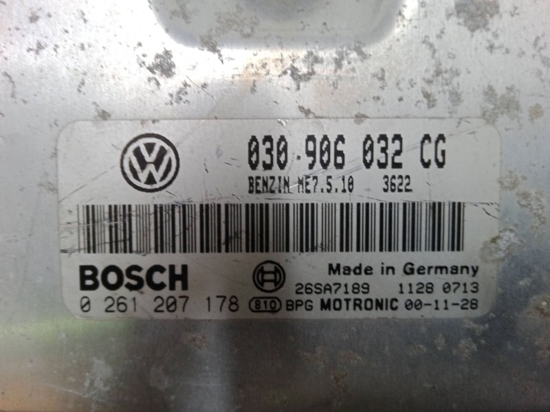 Recambio de centralita motor uce para volkswagen polo (6n2) 1.0 referencia OEM IAM 030906032CG 26SA7189 0261207178