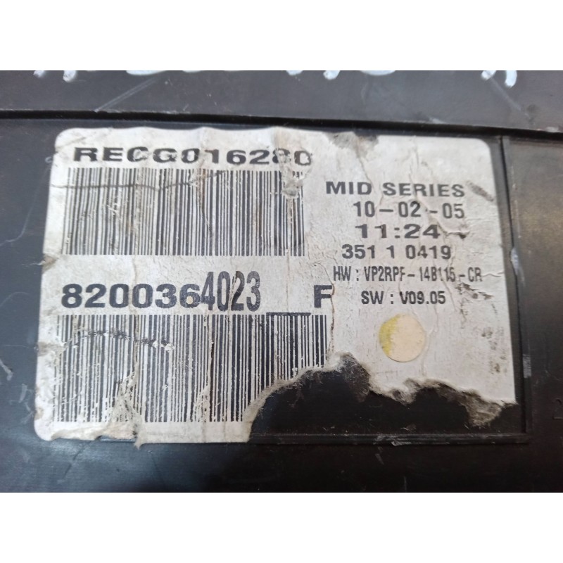 Recambio de cuadro instrumentos para renault megane ii (bm0/1_, cm0/1_) 1.9 dci (bm0g, cm0g) referencia OEM IAM 8200364023  