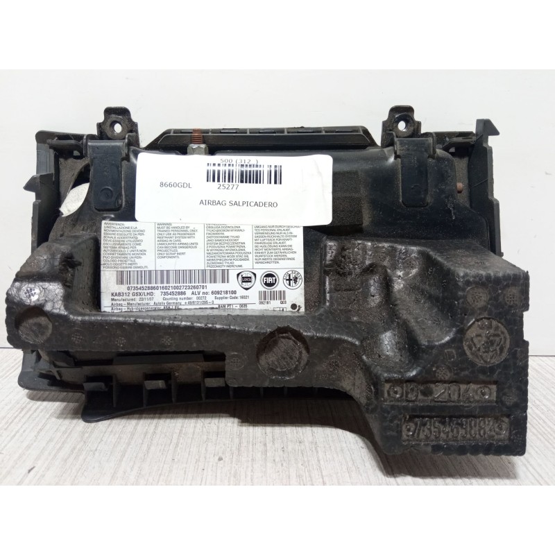 Recambio de airbag salpicadero para fiat 500 (312_) 1.2 (312axa1a) referencia OEM IAM 735463882 735463882 609218100