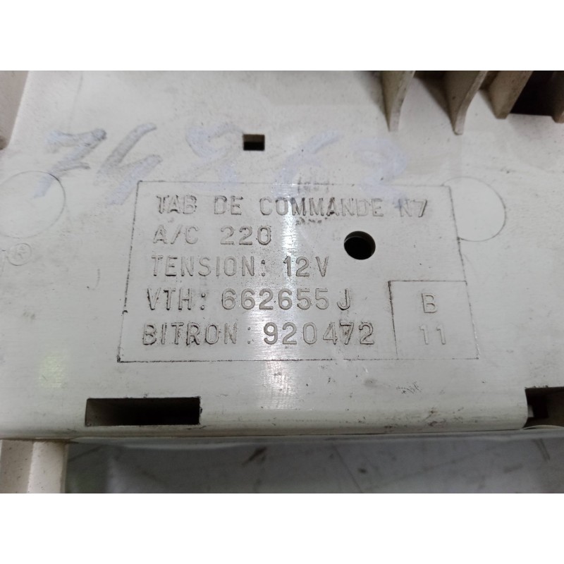 Recambio de mando calefaccion / a/a para citroën xsara (n1) 2.0 hdi 109 referencia OEM IAM 662655J  920472 Recambio de mando calefaccion / a/a para citroën xsara (n1) 2.0 hdi 109 referencia OEM IAM 662655J  920472