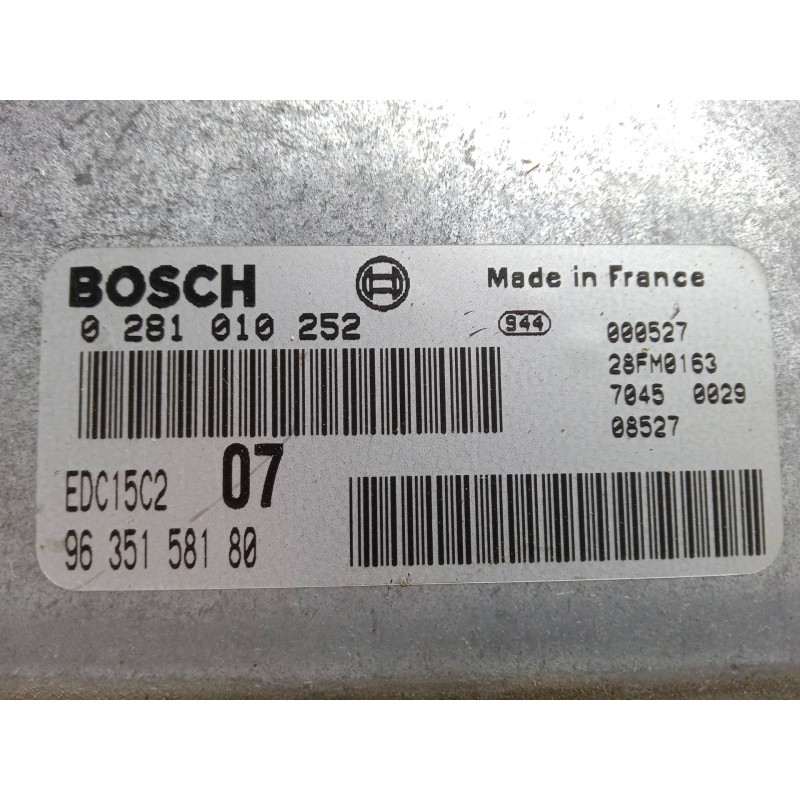 Recambio de centralita motor uce para citroën xantia (x1_, x2_) 2.0 hdi 90 referencia OEM IAM 0281010252.9635158180  