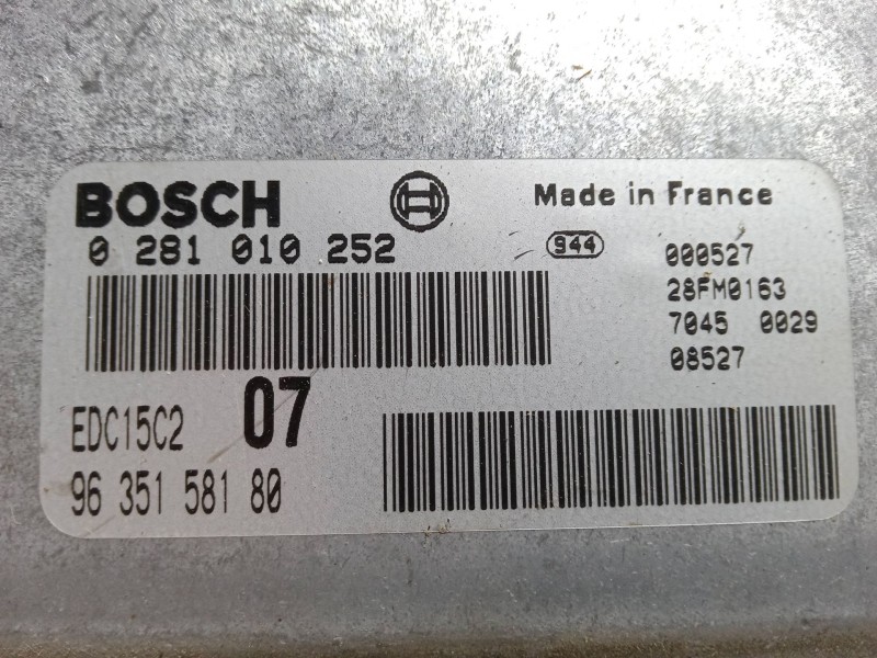 Recambio de centralita motor uce para citroën xantia (x1_, x2_) 2.0 hdi 90 referencia OEM IAM 0281010252.9635158180  