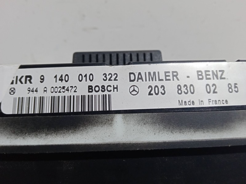 Recambio de mando climatizador para mercedes-benz clase c (w203) c 200 kompressor (203.045) referencia OEM IAM 2038300285  9 140