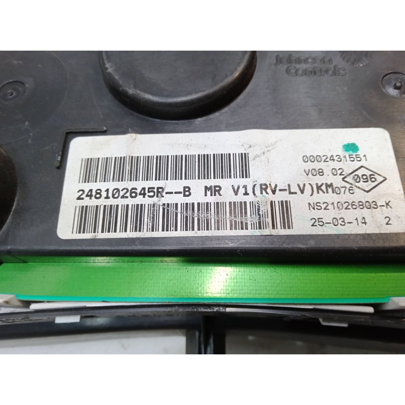 Recambio de cuadro instrumentos para dacia sandero ii tce 90 (b8m1, b8ma) referencia OEM IAM 248102645RB  002431551
