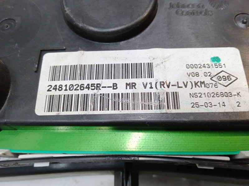 Recambio de cuadro instrumentos para dacia sandero ii tce 90 (b8m1, b8ma) referencia OEM IAM 248102645RB  002431551