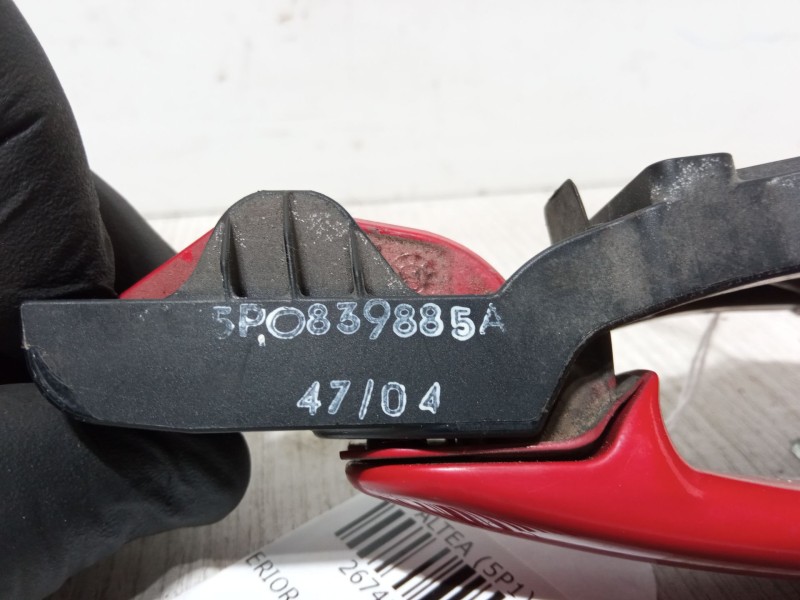 Recambio de maneta exterior puerta trasera izquierda para seat altea (5p1) 1.9 tdi referencia OEM IAM 5PO839885A  