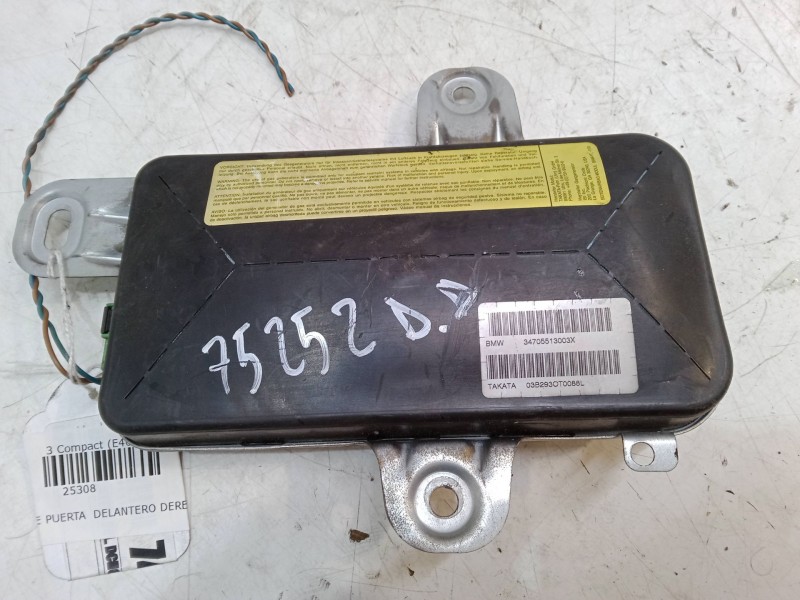 Recambio de airbag de puerta delantero derecho para bmw 3 compact (e46) 320 td referencia OEM IAM 34705513003X  