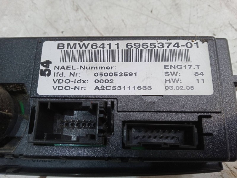 Recambio de mando climatizador para bmw 1 (e87) 120 d referencia OEM IAM 6965374016411696537401  A2C53111633