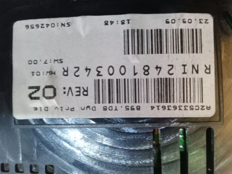 Recambio de cuadro instrumentos para renault megane iii hatchback (bz0/1_, b3_) 1.5 dci referencia OEM IAM RNI248100342R  A2C533