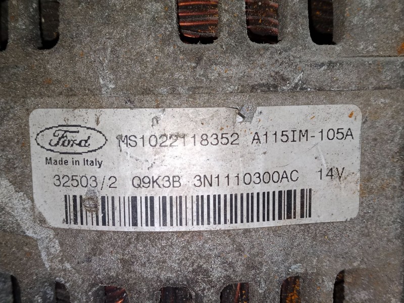 Recambio de alternador para ford fusion (ju_) 1.6 referencia OEM IAM MS1022118352.Q9K3B3N1110300AC  