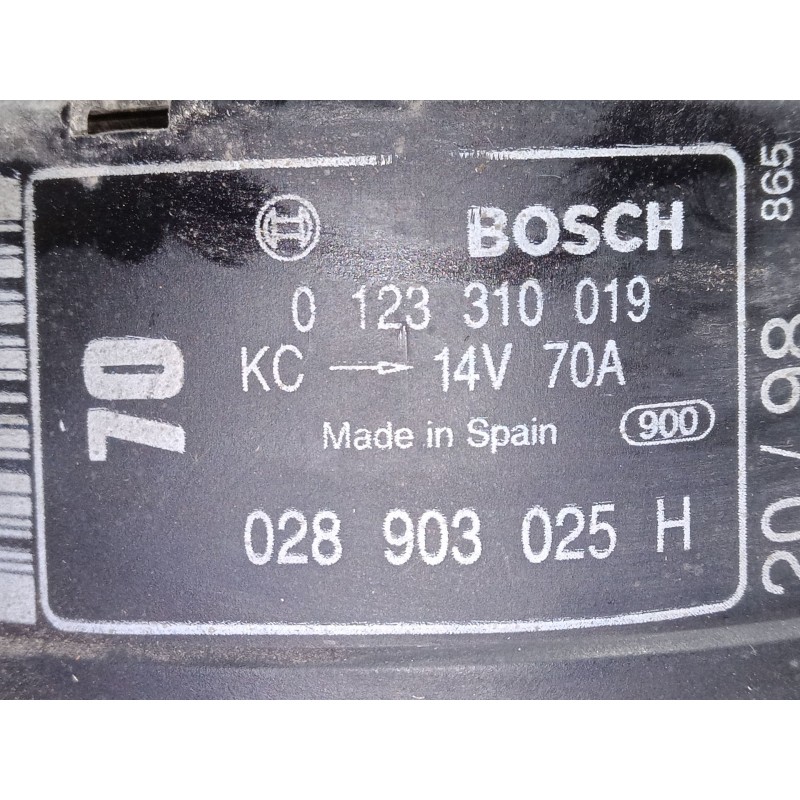 Recambio de alternador para seat cordoba (6k1, 6k2) 1.4 i referencia OEM IAM 0123310019.028903025H  