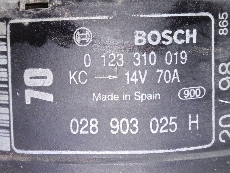 Recambio de alternador para seat cordoba (6k1, 6k2) 1.4 i referencia OEM IAM 0123310019.028903025H  