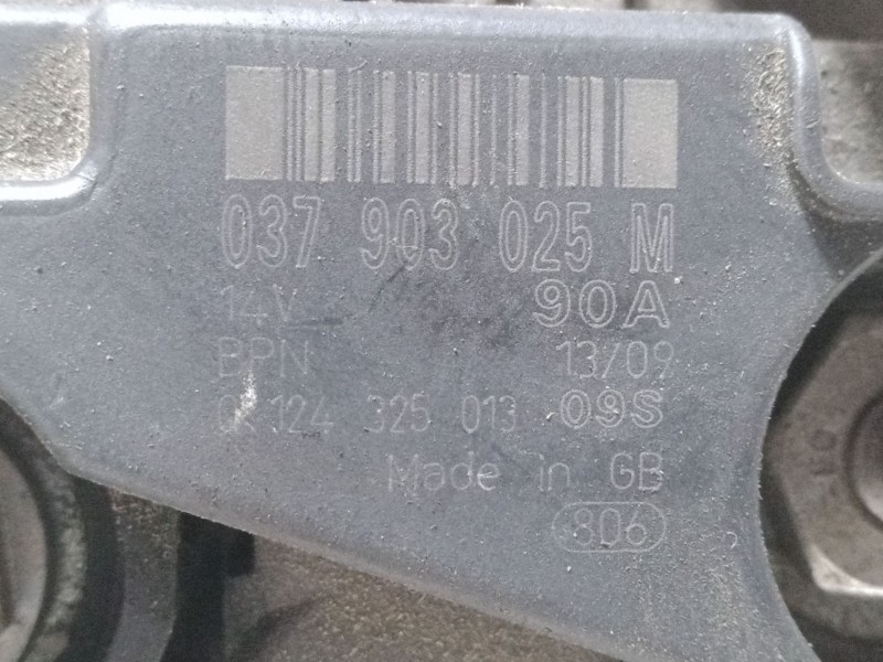 Recambio de alternador para volkswagen polo (9n_, 9a_) 1.4 16v referencia OEM IAM 037903025M 0 124 325 013 09S 