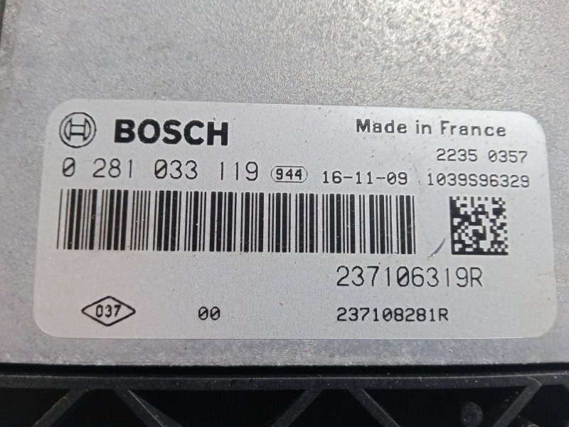 Recambio de centralita motor uce para renault clio iv (bh_) 1.5 dci 90 referencia OEM IAM 0281033119944  