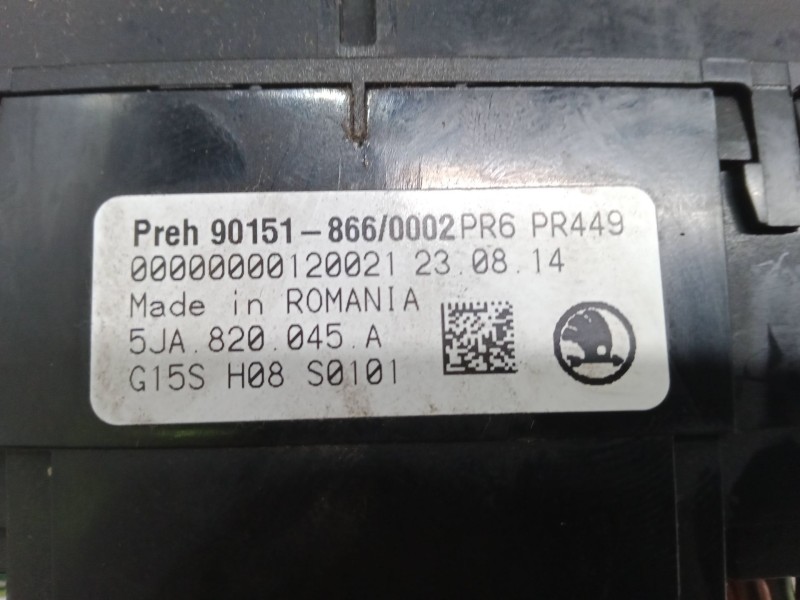 Recambio de mando calefaccion / a/a para skoda rapid (nh3, nk3, nk6) 1.6 tdi referencia OEM IAM   